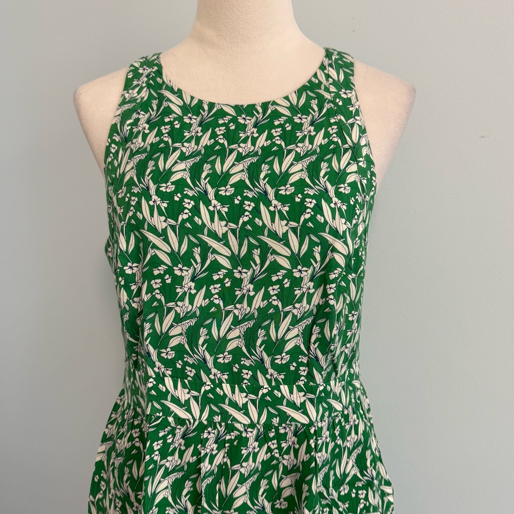 J Crew Women’s Sleeveless Green Lined Dress Size 10 - Picture 2 of 11